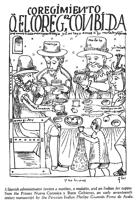 Spaniard, Mestizo, Mulatto, Indian (Ayala, 17th century)